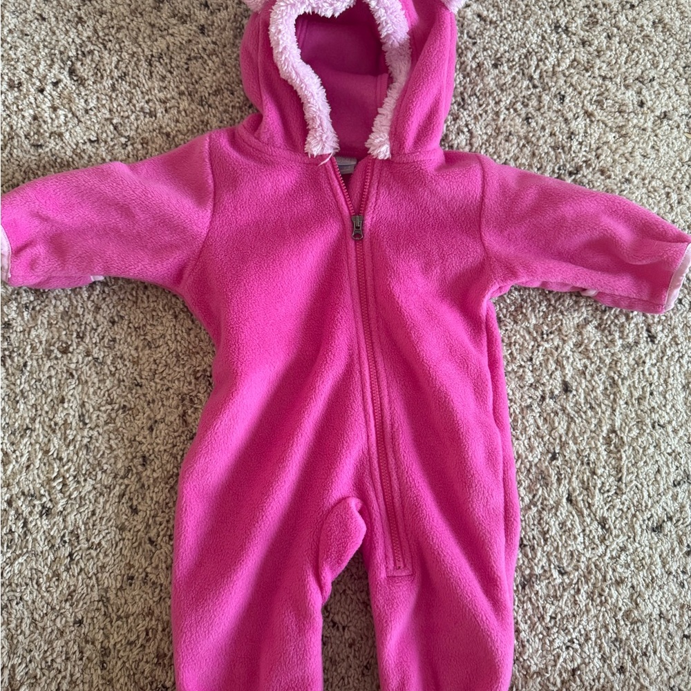 Cozy Pink Fleece Baby Onesie